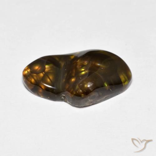 Ágata de fogo Multicolorido Natural 4.18ct, Chique, Opaco