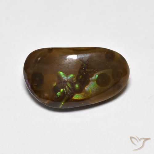 4.62ct Natural Multicolorido Ágata de fogo, Chique, Opaco
