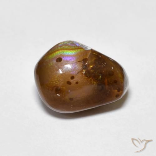 3.16ct Natural Multicolorido Ágata de fogo, Chique, Opaco