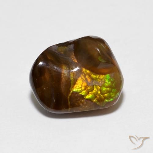 2.60ct Natural Multicolorido Ágata de fogo, Chique, Opaco
