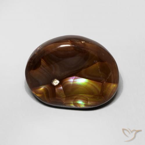 3.95ct Natural Multicolorido Ágata de fogo, Chique, Opaco