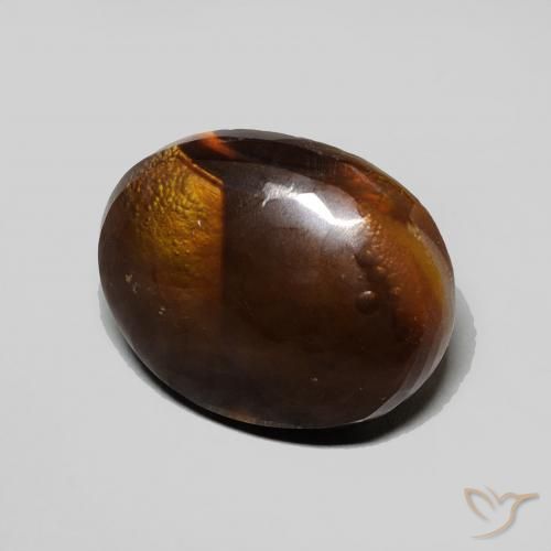 Ágata de fogo Multicolorido Natural 4.60ct, oval, Opaco