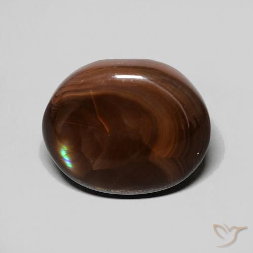 4.51ct Natural Multicolorido Ágata de fogo, oval, Opaco