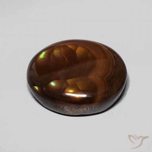 Ágata de fogo Multicolorido Natural 4.51ct, oval, Opaco
