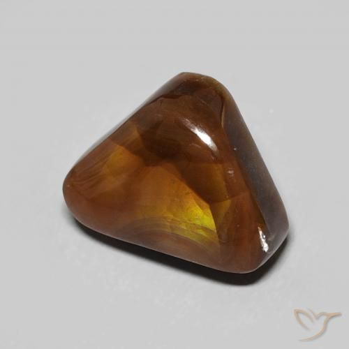 Ágata de fogo Multicolorido Natural 4.17ct, Trilhão, Opaco