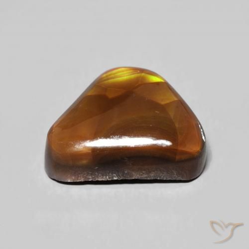 Ágata de fogo Multicolorido Natural 4.17ct, Trilhão, Opaco