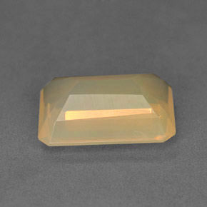Opala de Fogo Branco amarelo Natural 3.40ct, Transparente, Transparente/Translúcido