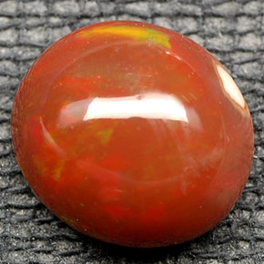 Opala de fogo multicolorido natural 2,05ct, corte oval, opaco