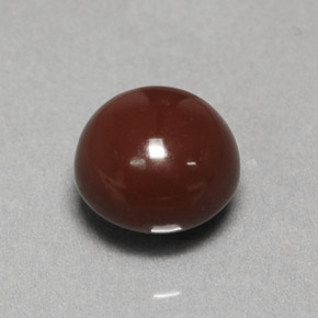 Opala de fogo marrom natural 1,90ct, corte redondo, opaco