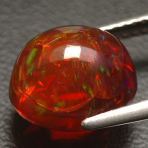 Opala de fogo multicolorido natural 4,55ct, transparente, transparente/translúcido