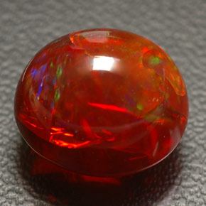 Opala de fogo multicolorido natural 4,55ct, transparente, transparente/translúcido