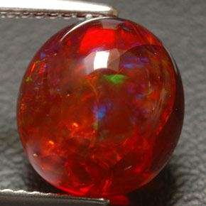 Opala de fogo multicolorido natural 4,55ct, transparente, transparente/translúcido