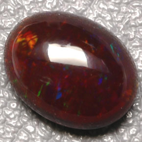 Opala de fogo multicolorido natural 3,35ct, transparente, transparente/translúcido