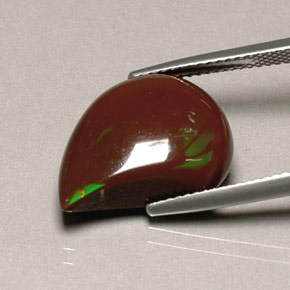 Opala de fogo multicolorido natural 7,75ct, forma extravagante, opaco