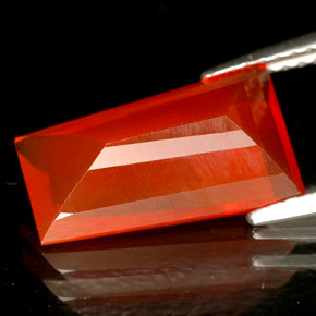 Opala de fogo laranja natural 2,89ct, transparente, transparente/translúcido