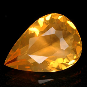 Opala de fogo laranja natural 2,00ct, transparente, transparente/translúcido