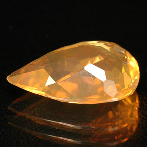 Opala de fogo laranja natural 2,00ct, transparente, transparente/translúcido