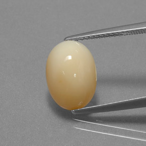 Opala de fogo amarelo natural 3,27ct, corte oval, translúcido