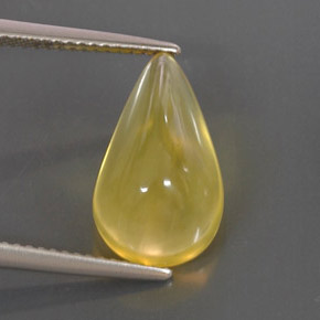 Opala de fogo amarelo natural 4,90ct, transparente, transparente/translúcido