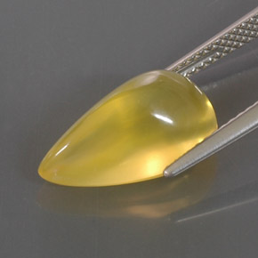 Opala de fogo amarelo natural 4,90ct, transparente, transparente/translúcido