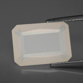 Opala de fogo branco natural 4,83ct, transparente, transparente/translúcido