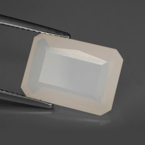 Opala de fogo branco natural 4,83ct, transparente, transparente/translúcido