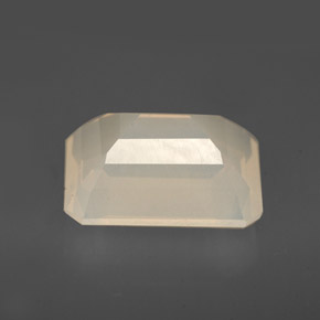 Opala de fogo branco natural 3,91ct, transparente, transparente/translúcido