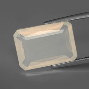 Opala de fogo branco natural 5,53ct, transparente, transparente/translúcido