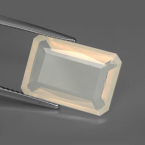 Opala de fogo branco natural 5,53ct, transparente, transparente/translúcido
