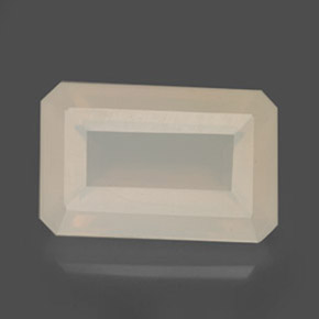 Opala de fogo amarelo natural 6,52ct, corte esmeralda, translúcido