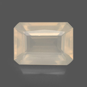Opala de fogo branco natural 3,78ct, transparente, transparente/translúcido