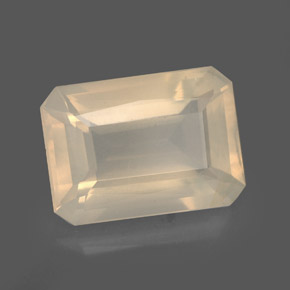 Opala de fogo branco natural 3,78ct, transparente, transparente/translúcido