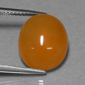 Opala de fogo laranja natural 6,07ct, corte oval, translúcido