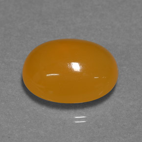 Opala de fogo laranja natural 3,93ct, corte oval, translúcido