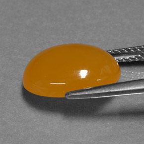 Opala de fogo laranja natural 3,93ct, corte oval, translúcido