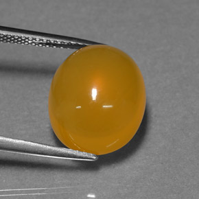 Opala de Fogo Amarelo alaranjado Natural 6.94ct, Corte Oval, Translúcido