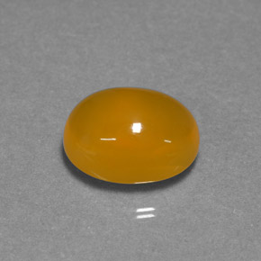 Opala de fogo laranja natural 4,76ct, corte oval, translúcido