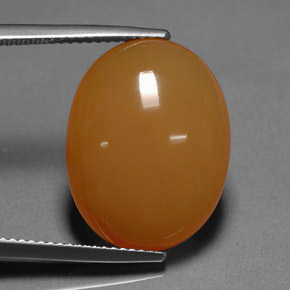 Opala de fogo laranja natural 12,70ct, corte oval, translúcido