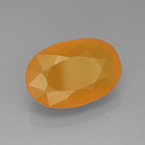 Opala de fogo laranja natural 5,33ct, transparente, transparente/translúcido