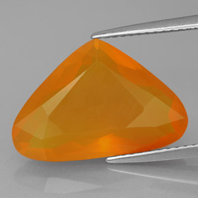 Opala de fogo laranja natural 6,06ct, transparente, transparente/translúcido