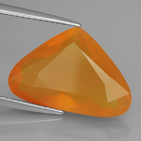 Opala de fogo laranja natural 6,06ct, transparente, transparente/translúcido