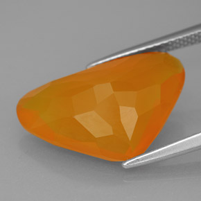 Opala de fogo laranja natural 6,06ct, transparente, transparente/translúcido