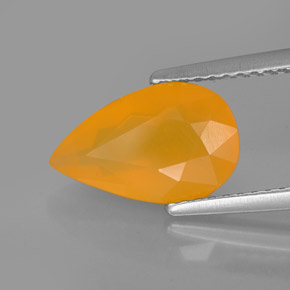 Opala de fogo laranja natural 2,20ct, transparente, transparente/translúcido