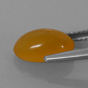 Opala de fogo laranja natural 1,85ct, corte oval, translúcido