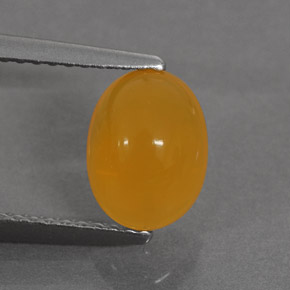 Opala de fogo laranja natural 1,30ct, corte oval, translúcido