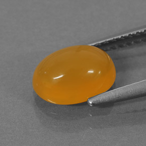 Opala de fogo laranja natural 1,30ct, corte oval, translúcido