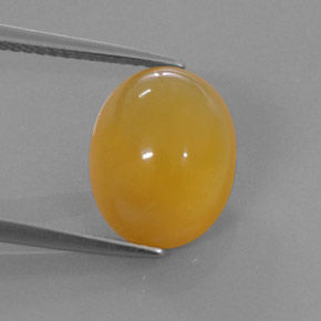 Opala de fogo laranja natural 4,03ct, corte oval, translúcido