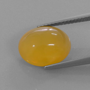 Opala de fogo laranja natural 4,03ct, corte oval, translúcido