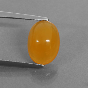 Opala de fogo laranja natural 2,58ct, corte oval, translúcido