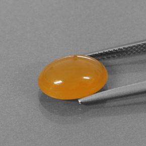 Opala de fogo laranja natural 2,58ct, corte oval, translúcido